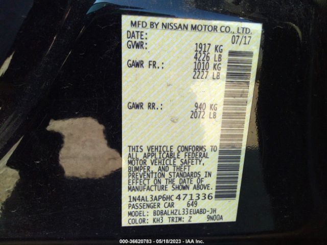 1N4AL3AP6HC471336 Nissan Altima 2.5 Sr