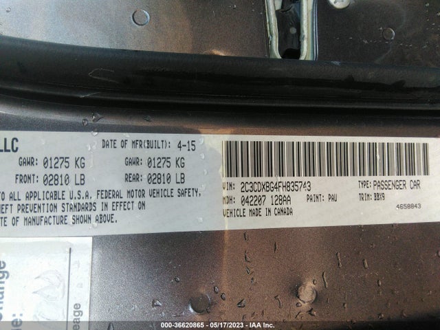 Dodge Charger Se 2015 2C3CDXBG4FH835743 Image 9