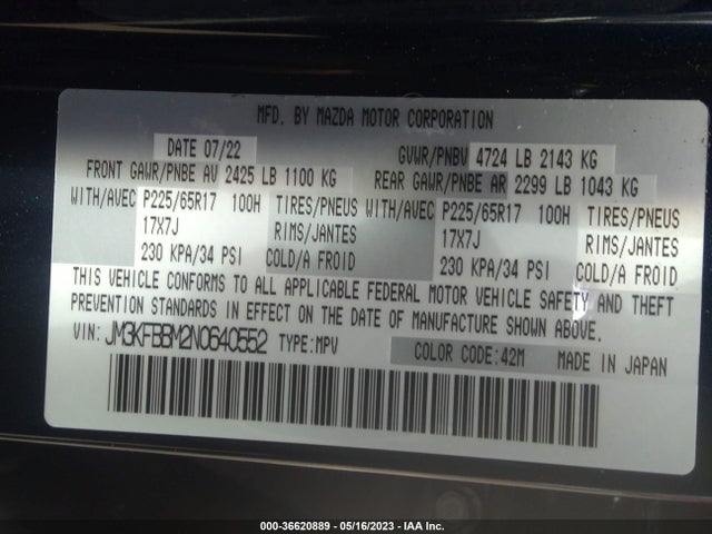 Mazda Cx-5 2.5 S Select Package 2022 JM3KFBBM2N0640552 Image 11