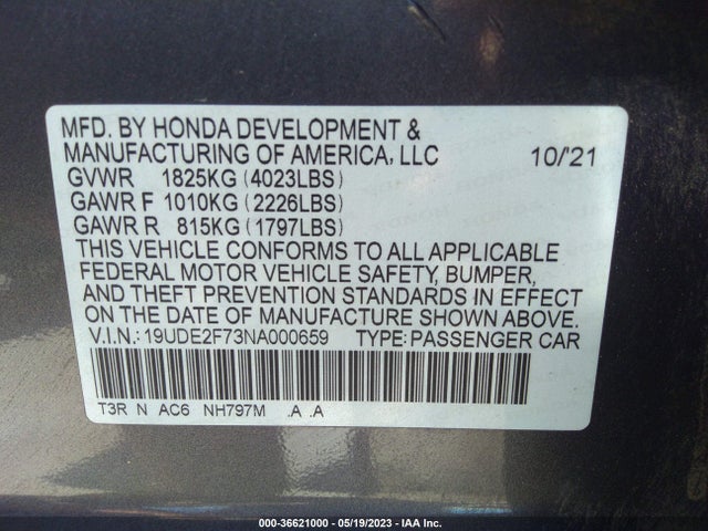 19UDE2F73NA000659 Acura Ilx W/premium Package
