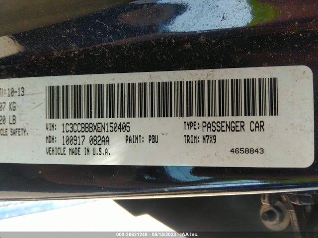 1C3CCBBBXEN150405 Chrysler 200 Touring