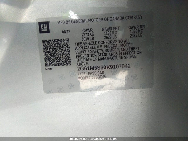 2G61M5S30K9107042 Cadillac XTS LUXURY