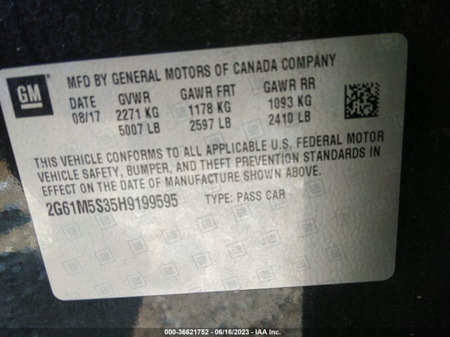 Cadillac XTS LUXURY 2017 2G61M5S35H9199595 Image 9