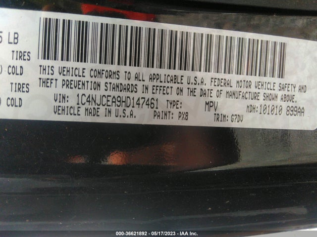 1C4NJCEA9HD147461 Jeep Compass Latitude