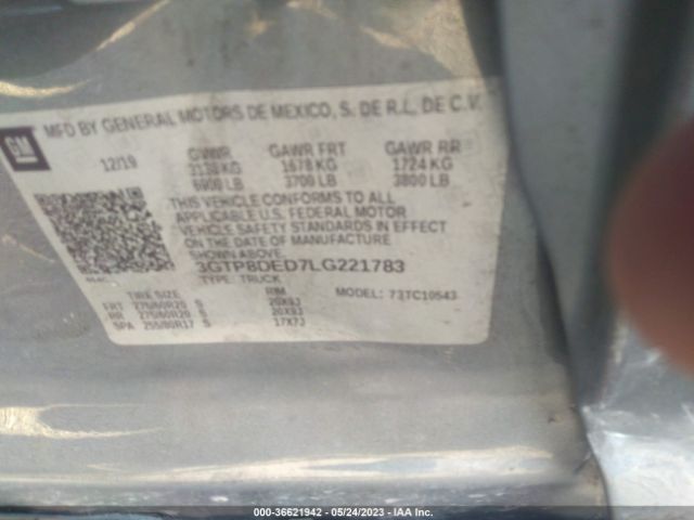 3GTP8DED7LG221783 GMC Sierra 1500 Slt