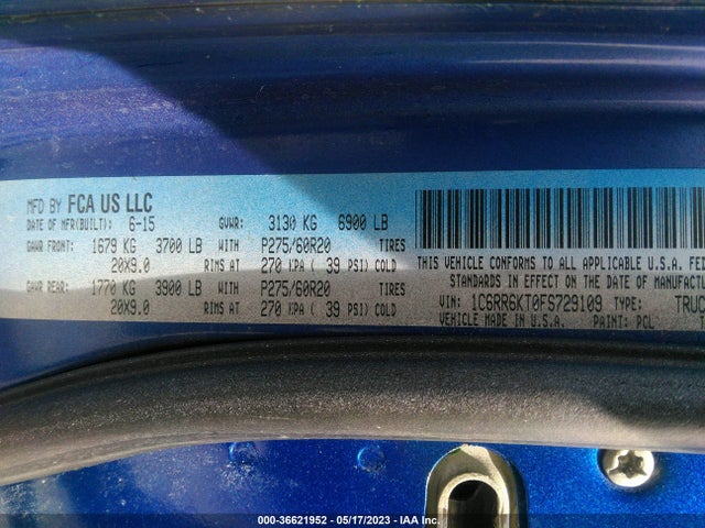 RAM 1500 Express 2015 1C6RR6KT0FS729109 Image 9