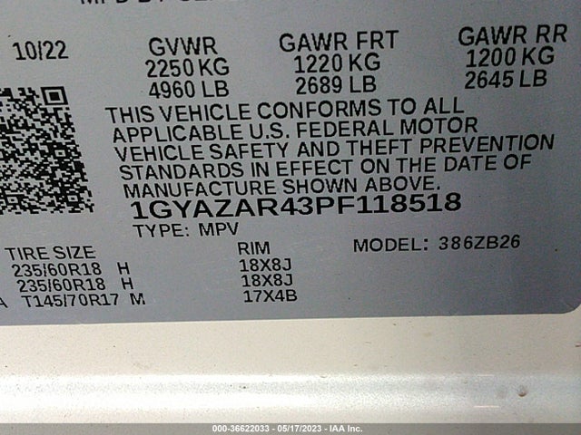 2023 Cadillac XT4, VIN: 1GYAZAR43PF118518