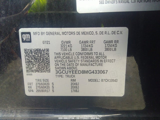 Chevrolet Silverado 1500 Rst 2021 3GCUYEED8MG433067 Image 9