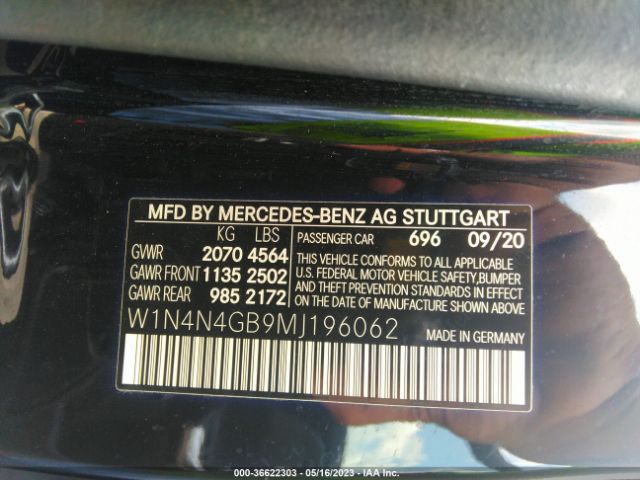 W1N4N4GB9MJ196062 Mercedes-Benz Gla Gla 250