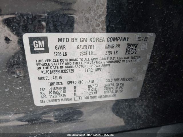 KL4CJASB5LB327429 Buick Encore Preferred