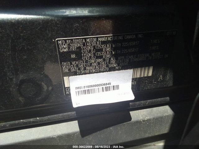 Toyota RAV4 LE 2019 2T3H1RFV9KC018570 Image 9