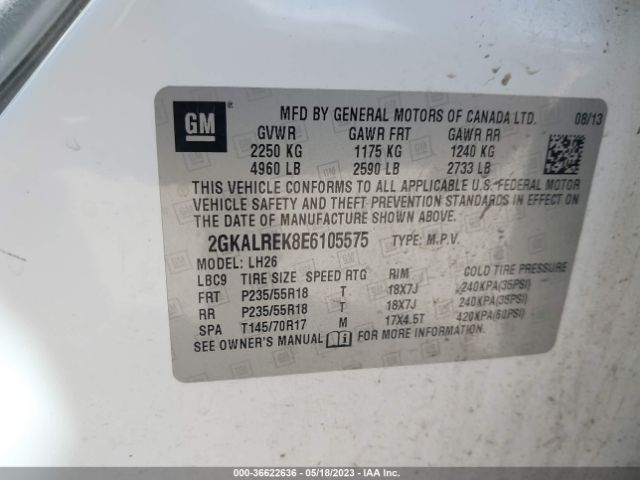2GKALREK8E6105575 GMC Terrain Sle