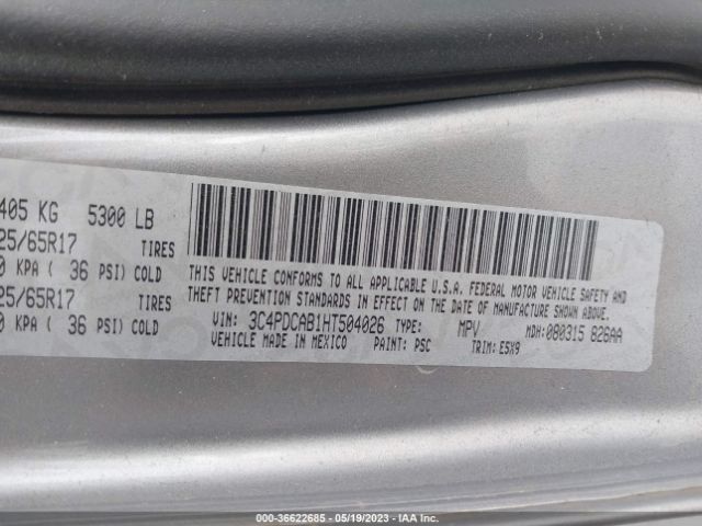 3C4PDCAB1HT504026 Dodge JOURNEY SE