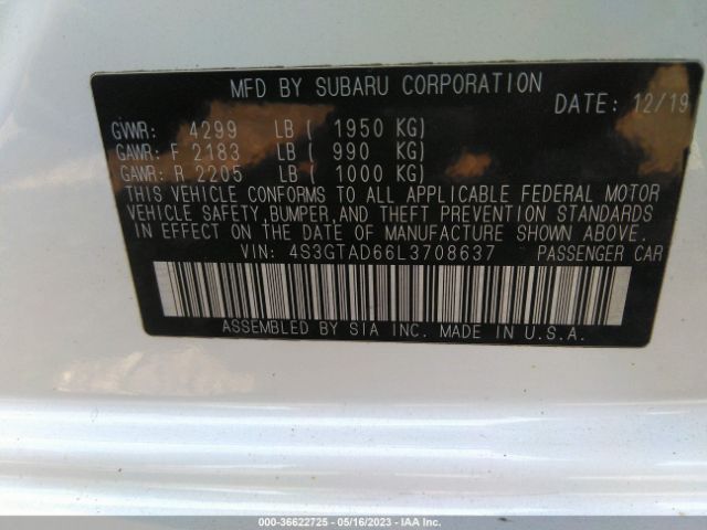 4S3GTAD66L3708637 Subaru Impreza Premium