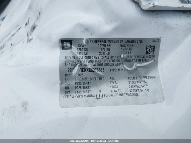 2GKALREKXE6275565 GMC Terrain Sle