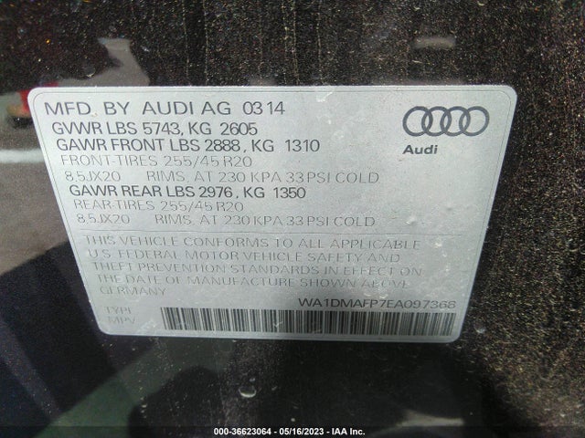 WA1DMAFP7EA097368 Audi Q5 Premium Plus