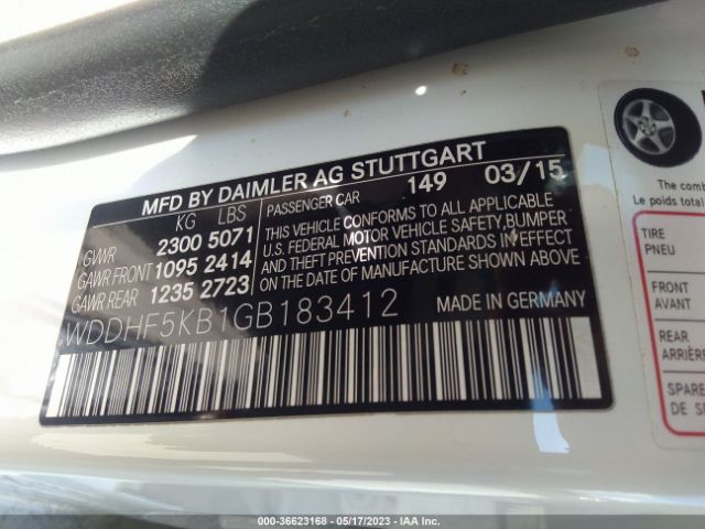 WDDHF5KB1GB183412 Mercedes-Benz E-class E 350
