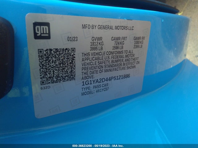 Chevrolet Corvette 1lt 2023 1G1YA2D44P5121886 Image 10