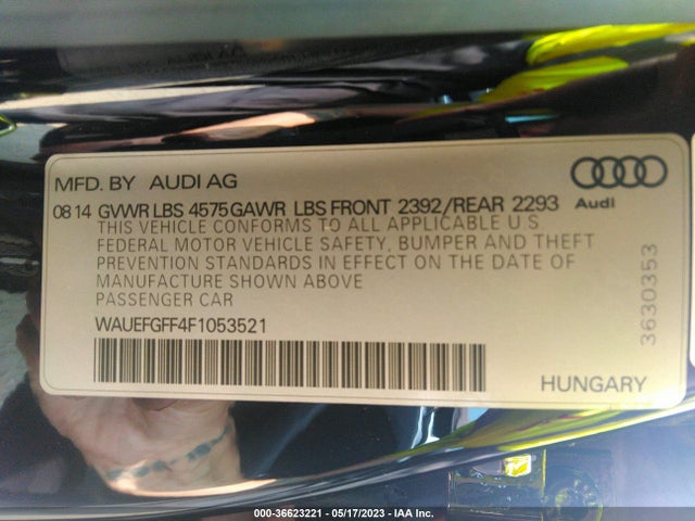 WAUEFGFF4F1053521 Audi A3 2.0t Premium Plus