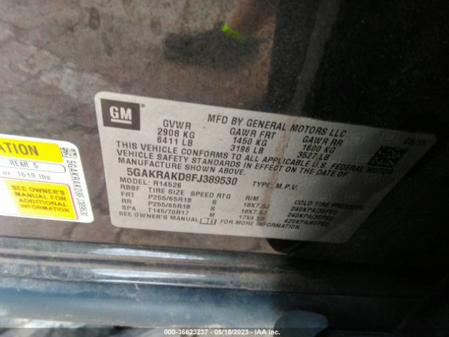 5GAKRAKD8FJ389530 Buick Enclave Convenience