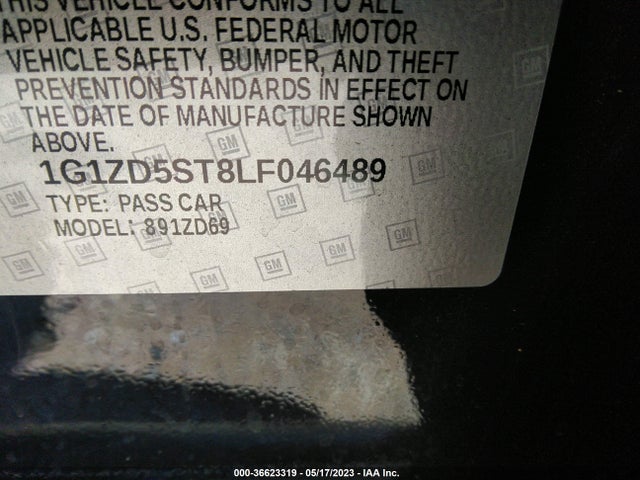 Chevrolet MALIBU LT 2020 1G1ZD5ST8LF046489 Image 9