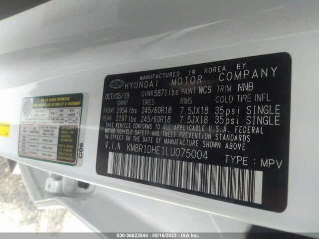 Hyundai Palisade Se 2020 KM8R1DHE1LU075004 Image 10