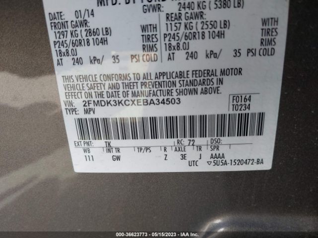 2FMDK3KCXEBA34503 Ford Edge Limited