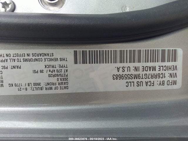 1C6RR7GT9MS559683 RAM 1500 Classic Warlock