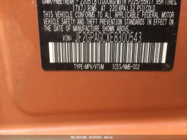 JF2GPAGCXE8300543 Subaru Xv Crosstrek Limited