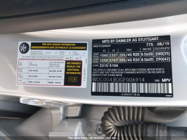 WDC0G4JB3GF006914 Mercedes-Benz Glc Glc 300