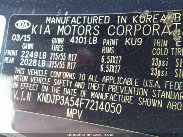 KNDJP3A54F7214050 KIA SOUL +
