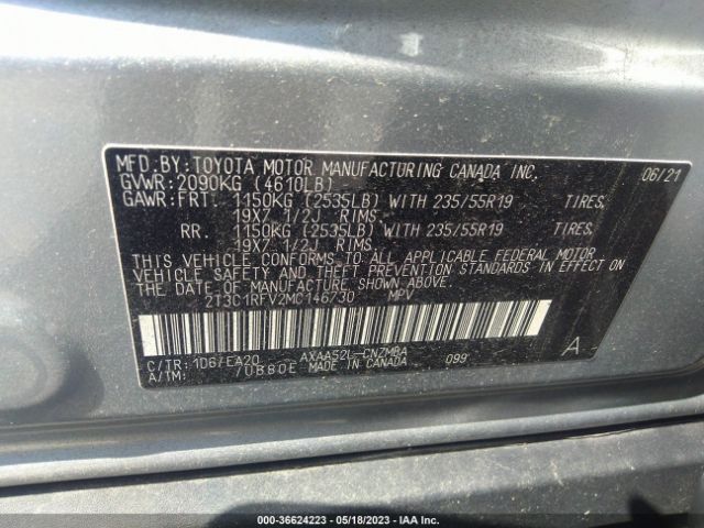 Toyota Rav4 Xle Premium 2021 2T3C1RFV2MC146730 Image 9