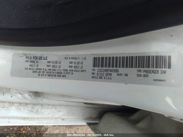 1C3CCCAB5FN653266 Chrysler 200 Limited
