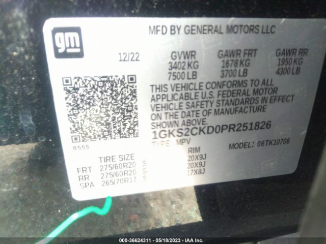 1GKS2CKD0PR251826 GMC Yukon At4