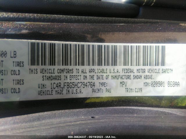 1C4RJFBG5HC794764 Jeep Grand Cherokee Limited