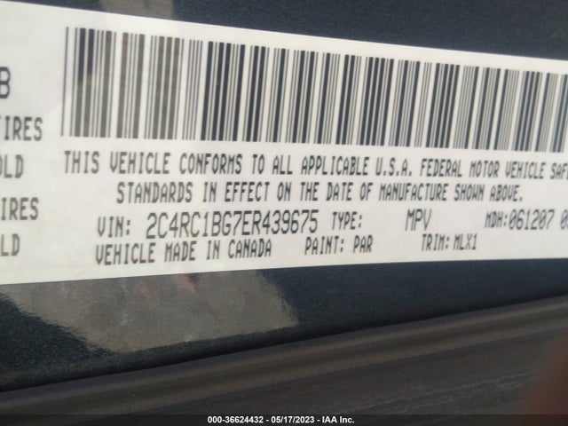 2C4RC1BG7ER439675 Chrysler Town & Country Touring
