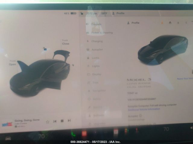 5YJ3E1EB4NF204887 Tesla Model 3 Long Range