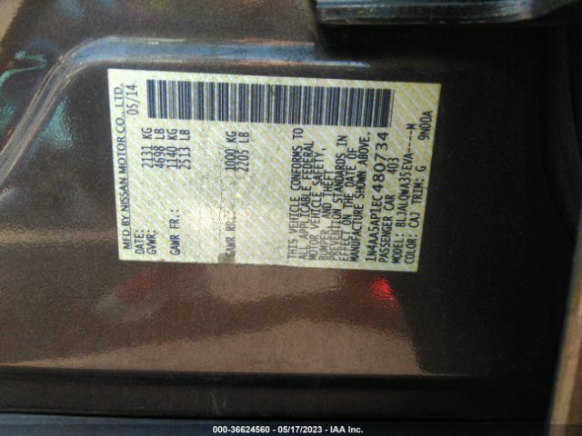 1N4AA5AP1EC480734 Nissan Maxima 3.5 S