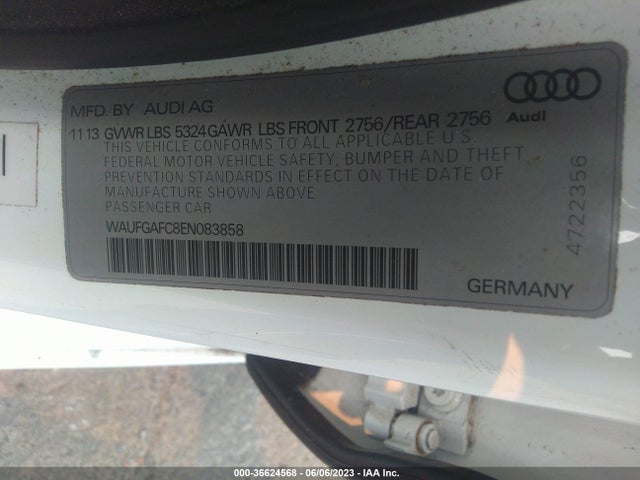 WAUFGAFC8EN083858 Audi A6 3.0t Premium Plus