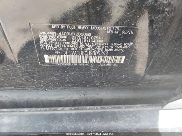 JF1VA1B60H9805293 Subaru WRX