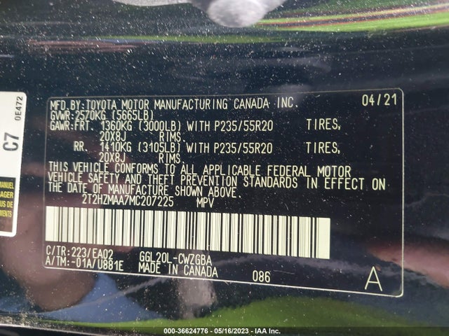 2T2HZMAA7MC207225 Lexus Rx Rx 350