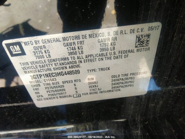 3GTP1NEC3HG448509 GMC Sierra 1500 Slt