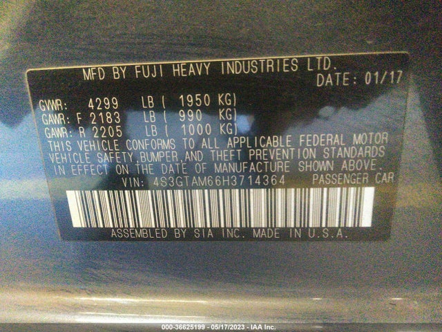 4S3GTAM66H3714364 Subaru Impreza Sport