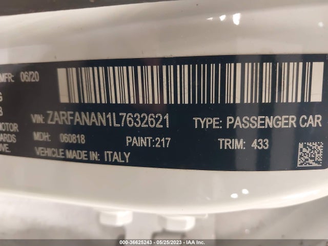 ZARFANAN1L7632621 Alfa Romeo Giulia Awd