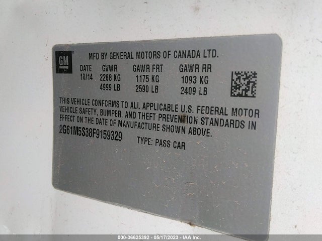 Cadillac XTS LUXURY 2015 2G61M5S38F9159329 Image 9