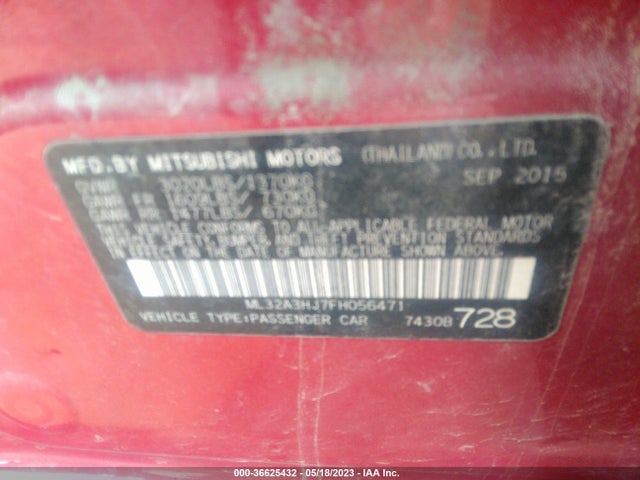 ML32A3HJ7FH056471 Mitsubishi Mirage De/rf