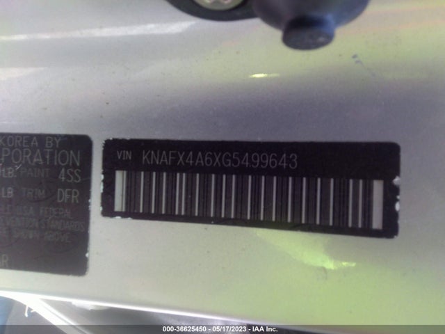 2016 KIA FORTE LX VIN: KNAFX4A6XG5499643