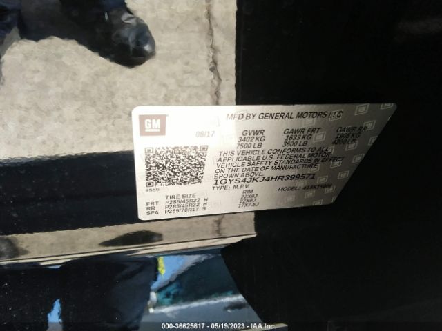 1GYS4JKJ4HR399571 Cadillac Escalade Esv Premium Luxury