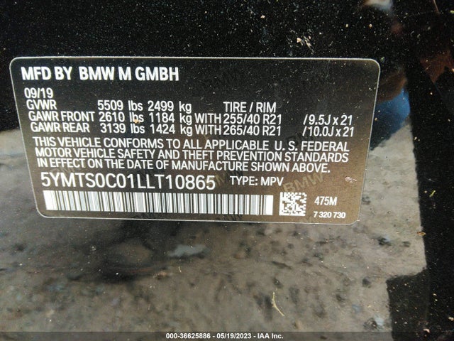 2020 BMW X3, VIN: 5YMTS0C01LLT10865