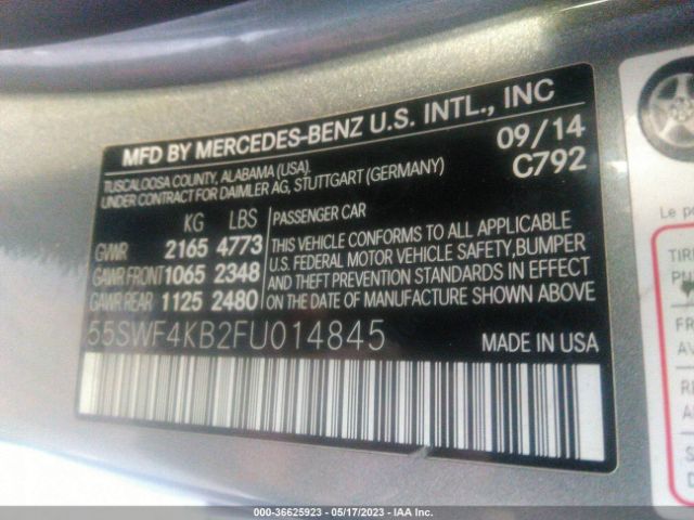 55SWF4KB2FU014845 Mercedes-Benz C-class C 300